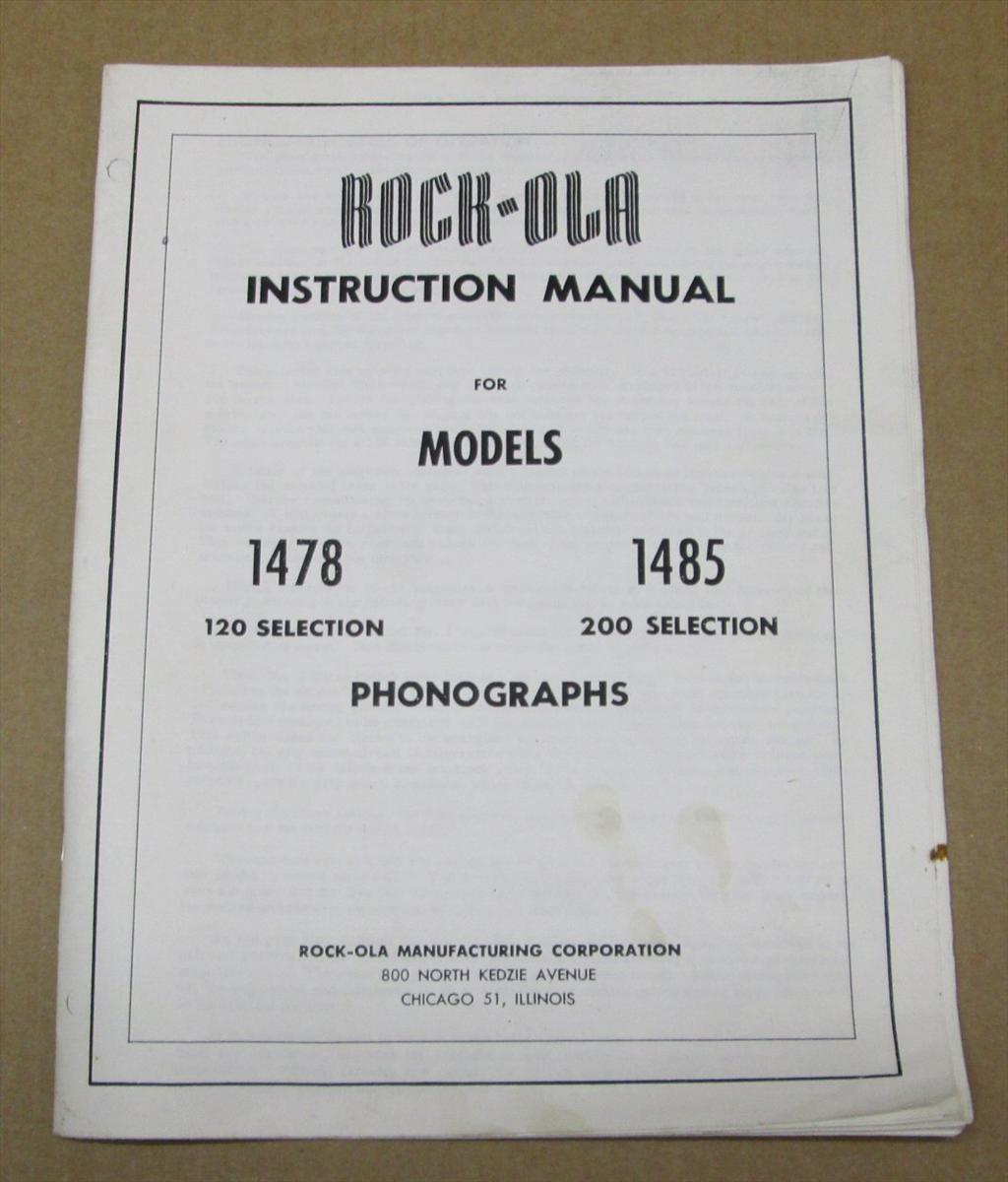 Rock-Ola 1478 and 1485