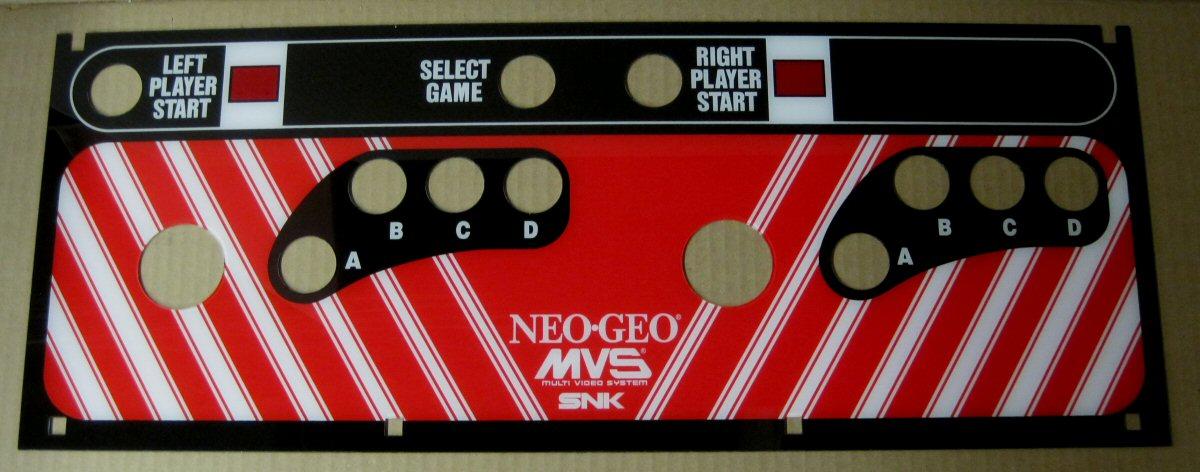 Neo Geo MVS 2 / 4-Slot Control Panel Overlay