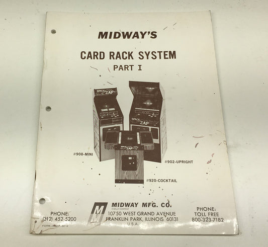 Midway's Card Rack System Part I (Space Zap)