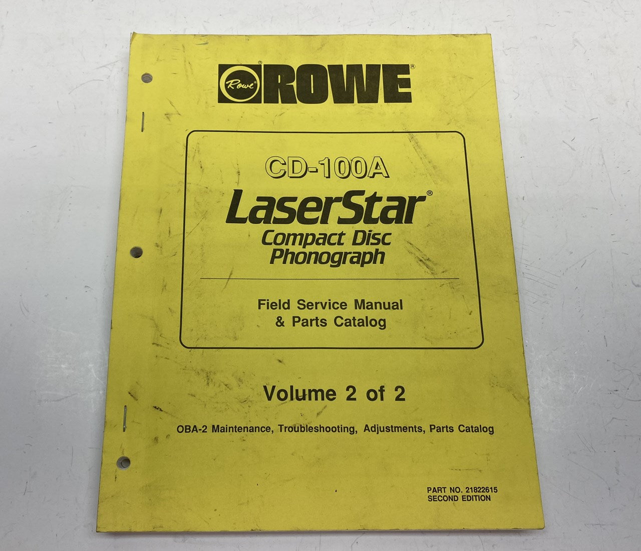Rowe CD100A LaserStar Manual 2 of 2