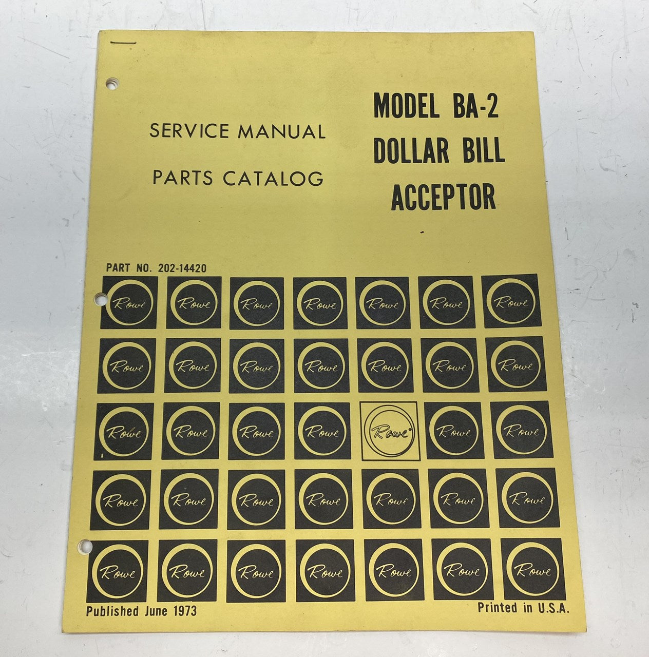 Rowe BA-2 Dollar Bill Acceptor