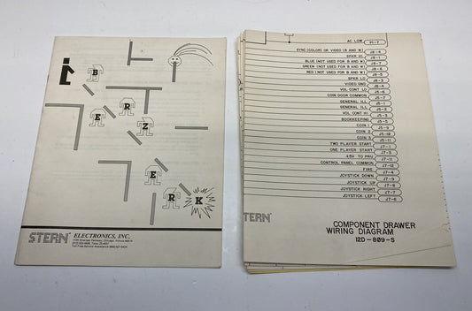 Berzerk Manual and Schematics