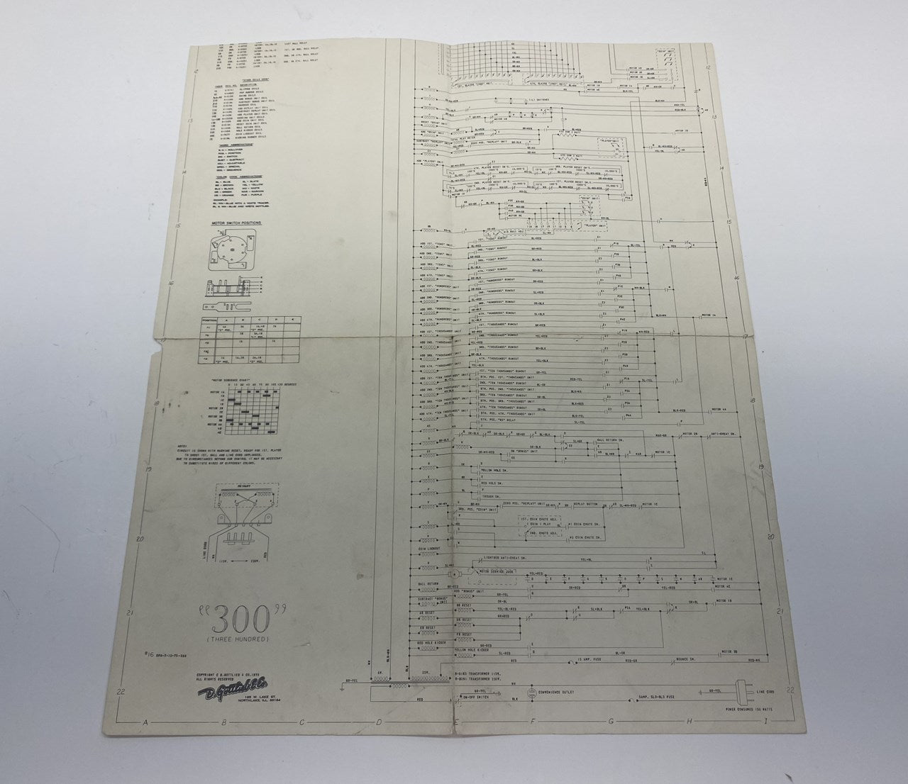 300 (Gottlieb) Schematics