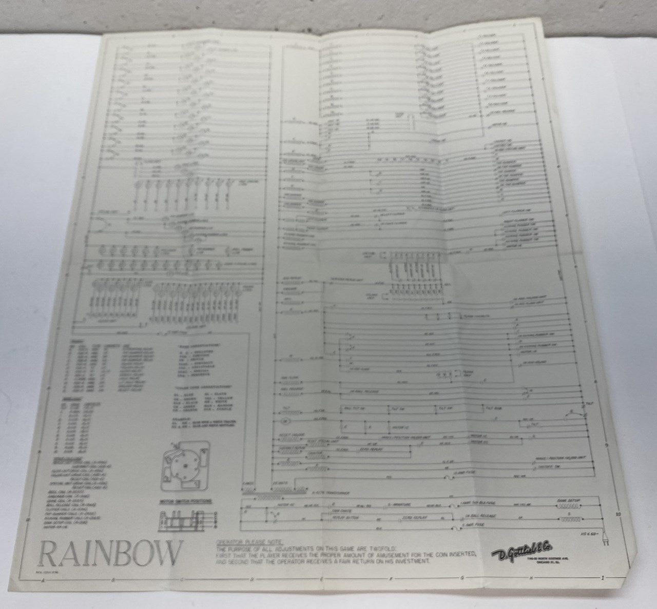 Rainbow Gottlieb Schematics QuarterArcade Com