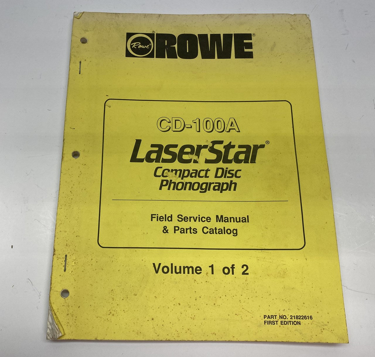 Rowe CD100A LaserStar Manual 1 of 2