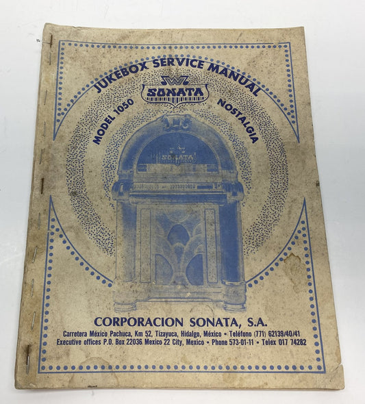 Sonota Model 1050 Jukebox Manual