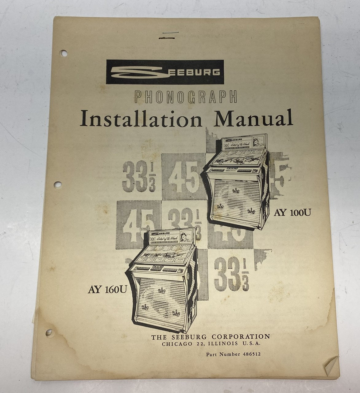 Seeburg AY100U and AY160U Installation Manual