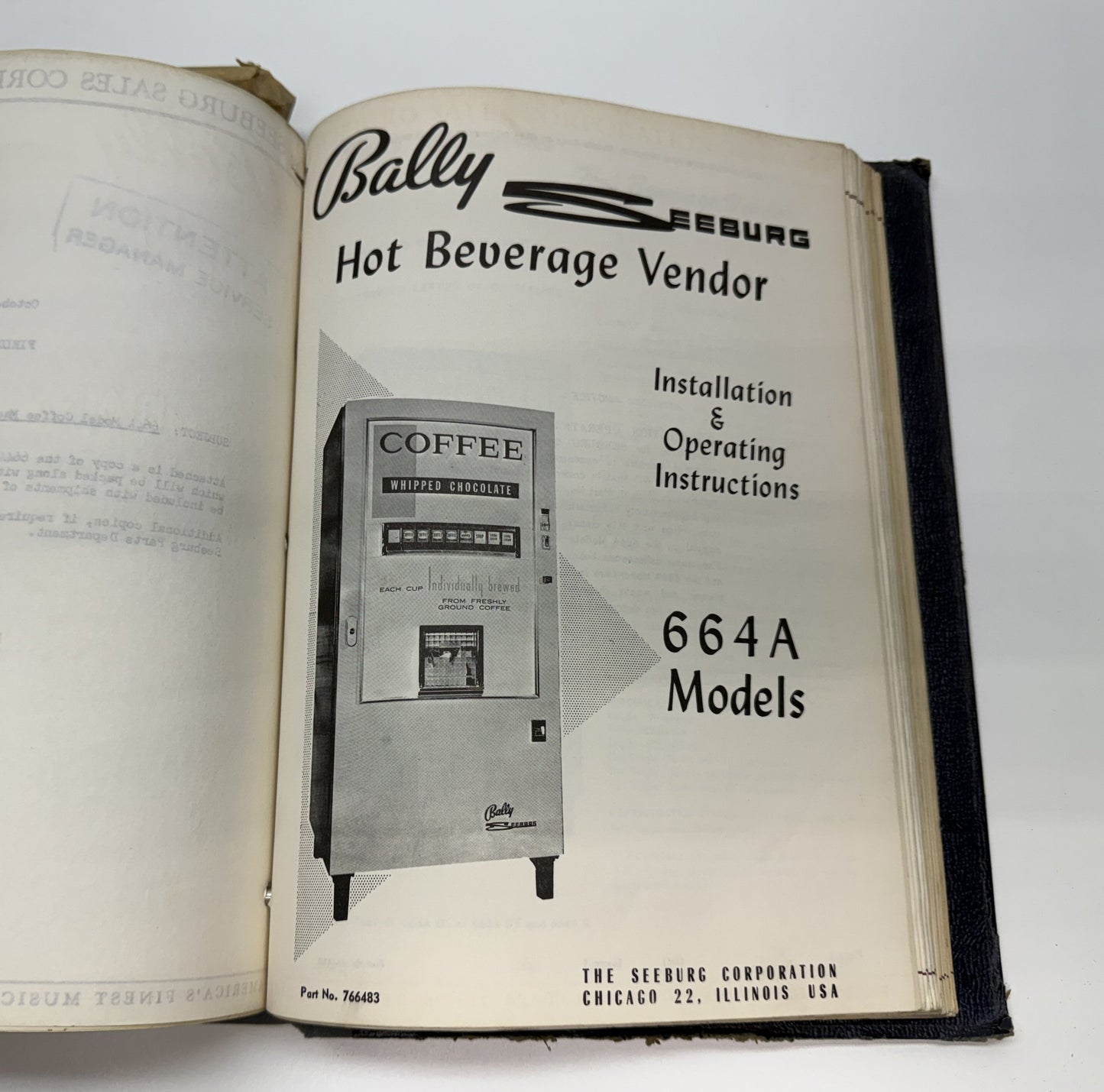 Large Seeburg Venders Binder: Bulletins, Manual, etc.