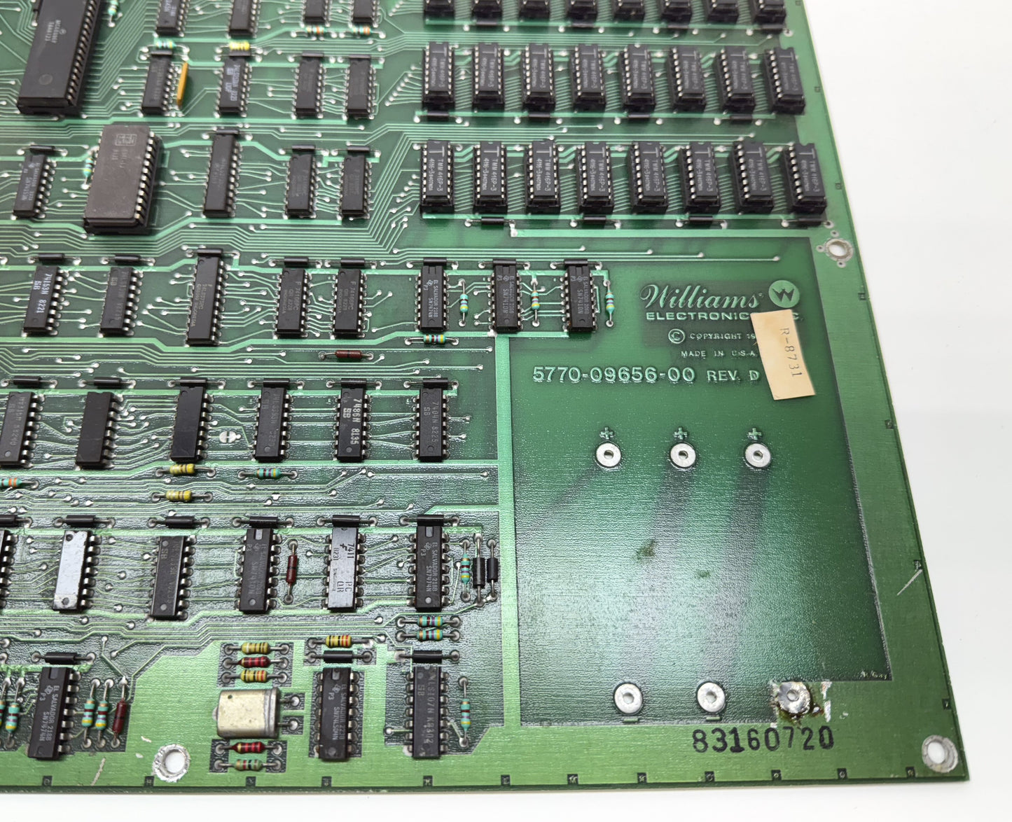 Williams CPU Board, Rev. D, (Robotron, Joust, Stargate) Working