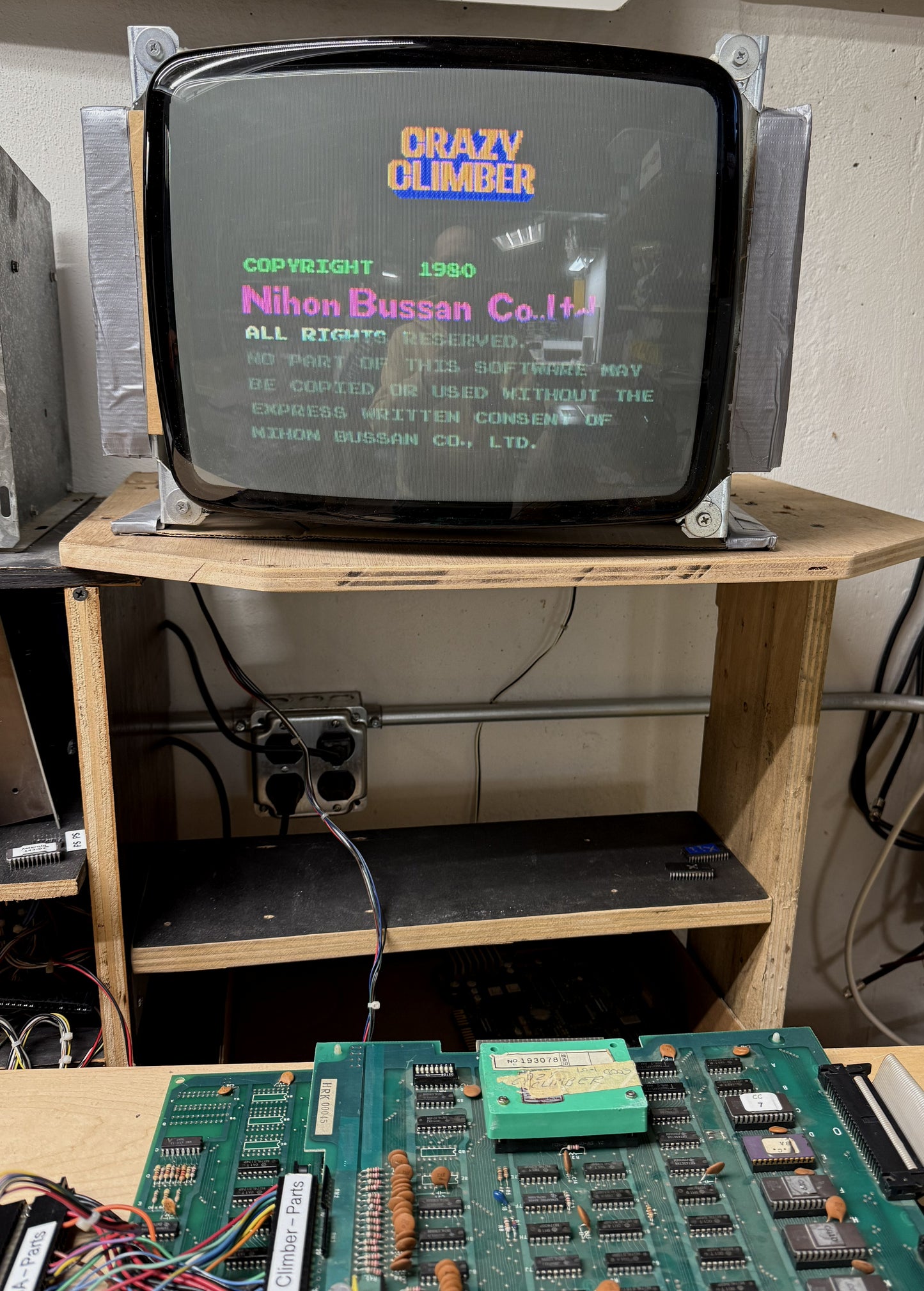 Crazy Climber Circuit Board, Working