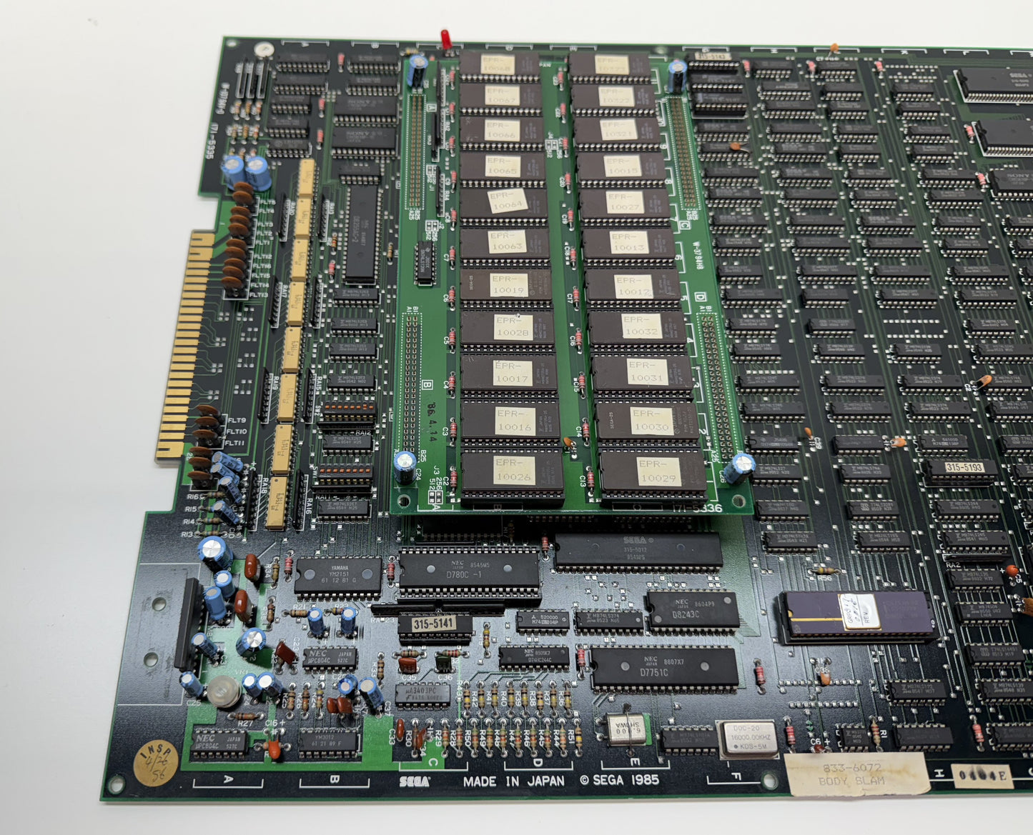 Body Slam Sega System 16 Board, Not Working