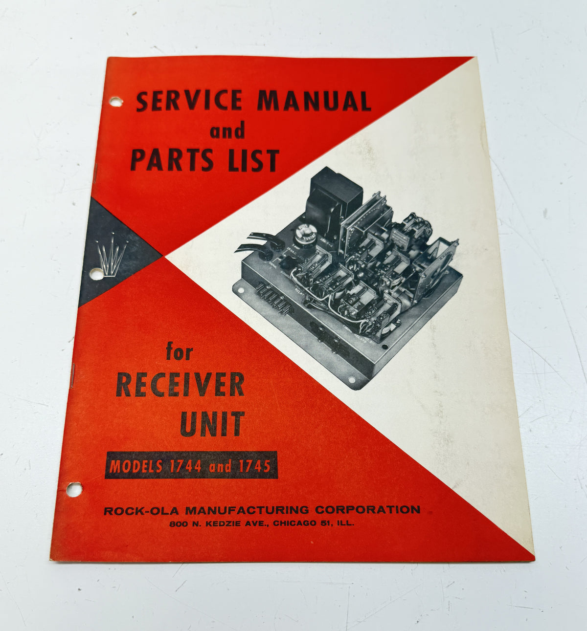 Rock-Ola 1744 and 1745 Receiver Service Unit Manual and Parts List