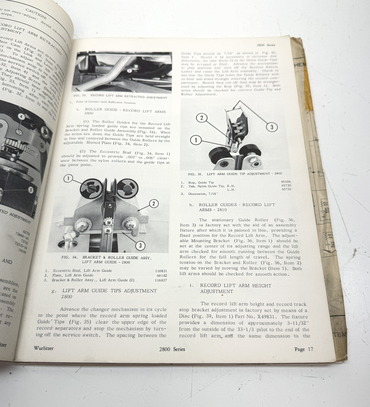 Wurlitzer 2800 Series Service Manual