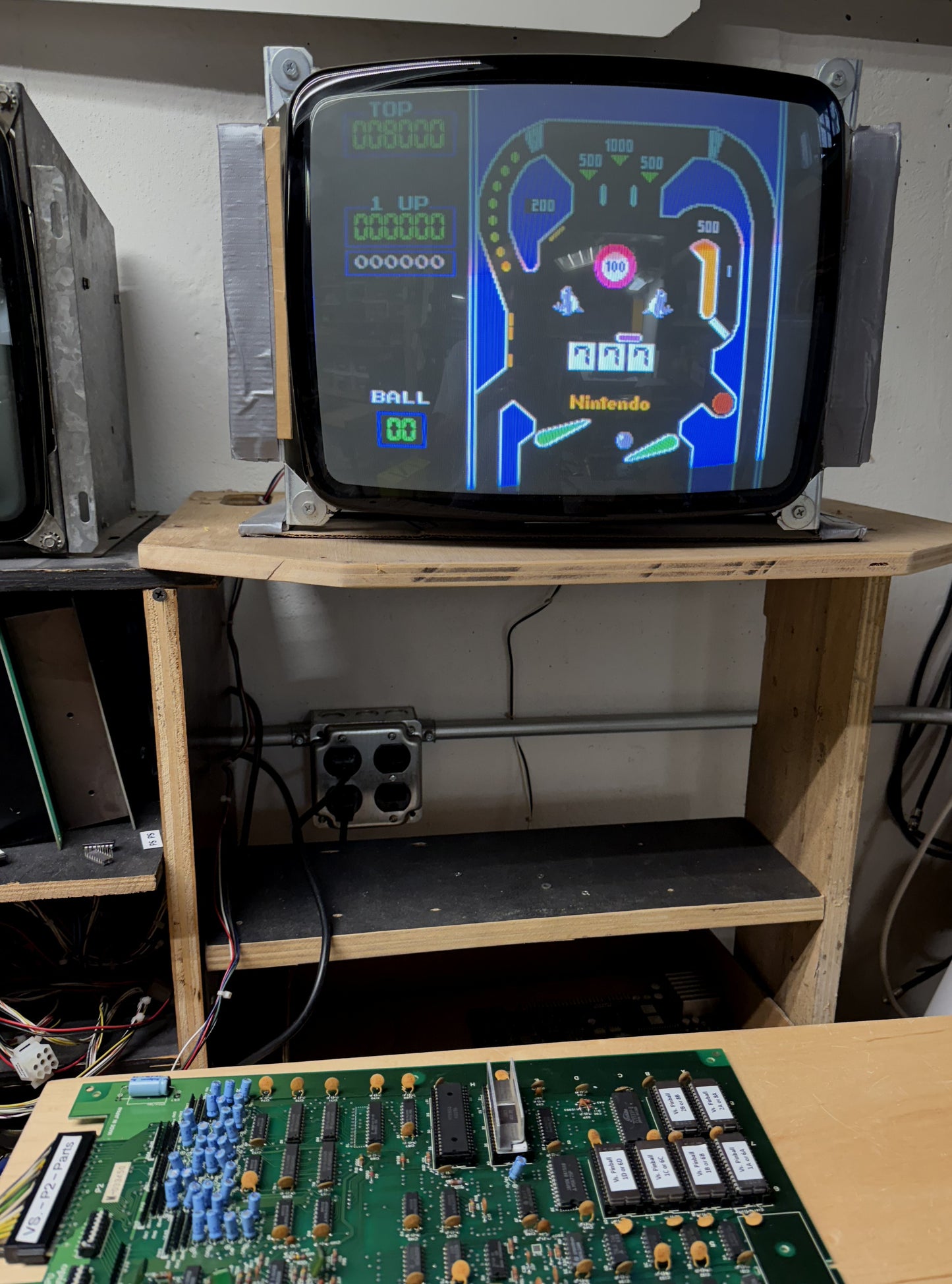 Vs. / Unisystem Pinball Circuit Board, Works