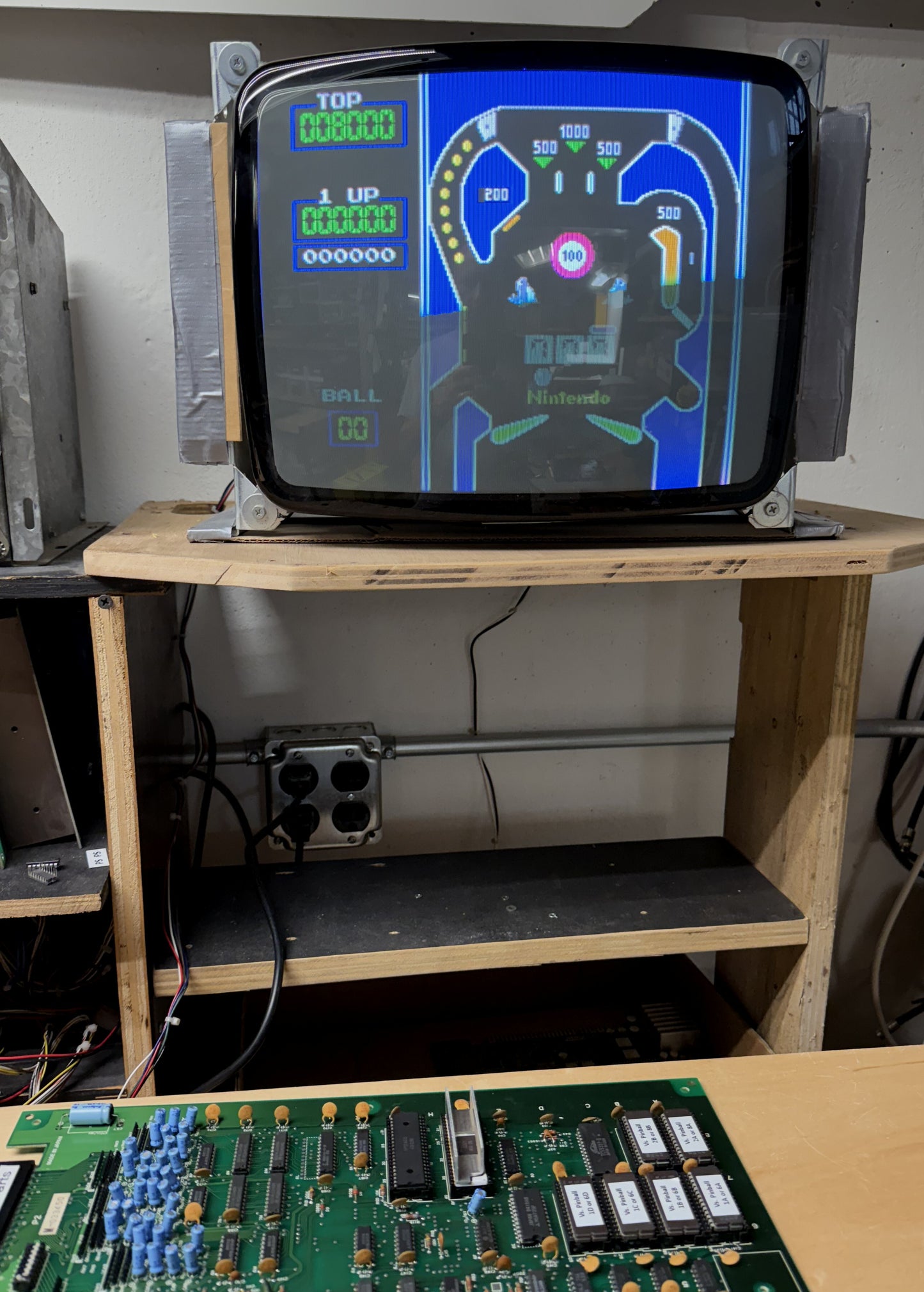Vs. / Unisystem Pinball Circuit Board, Works