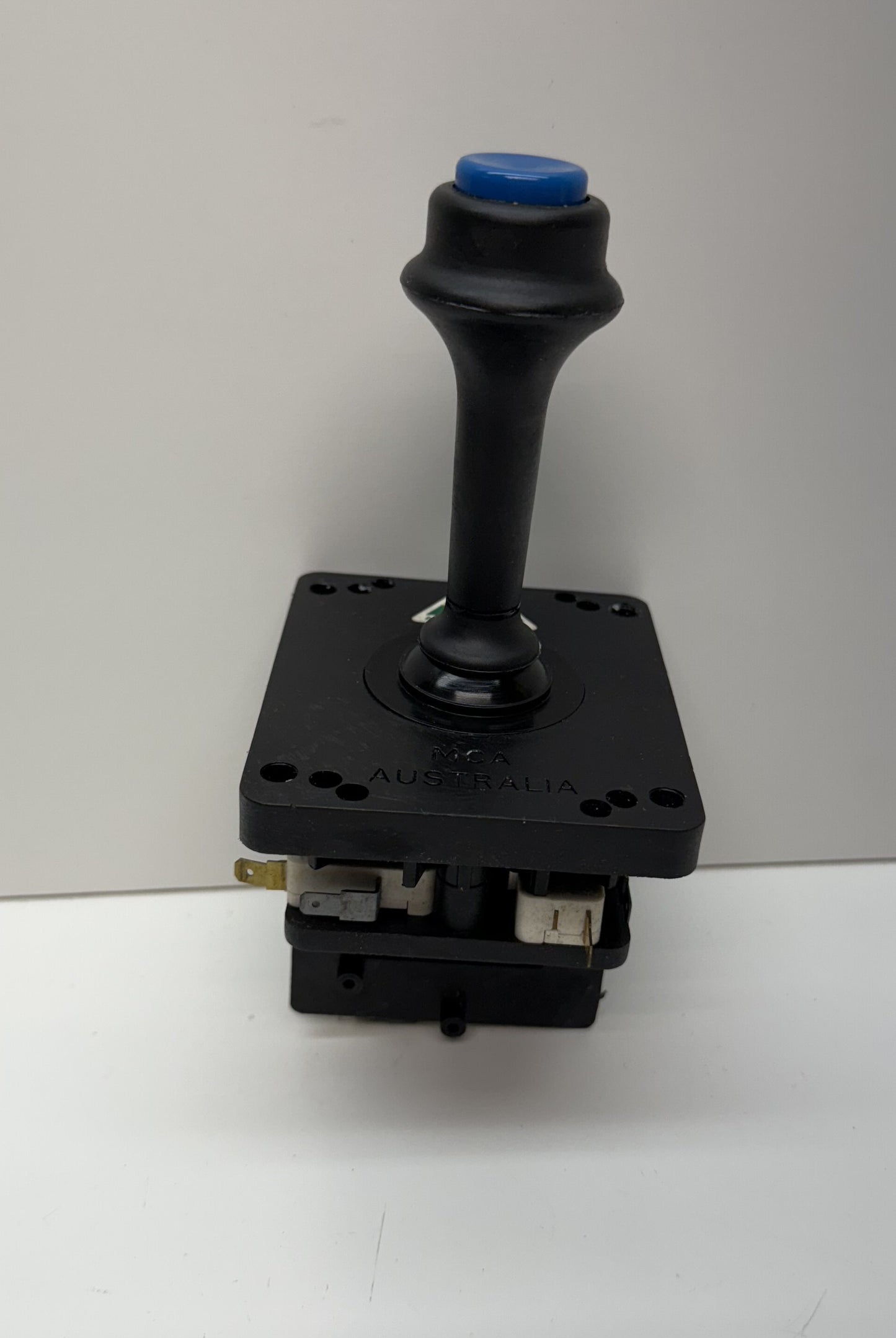 MCA 2/4/8-Way Black Microswitch Joystick, Blue Button, NOS