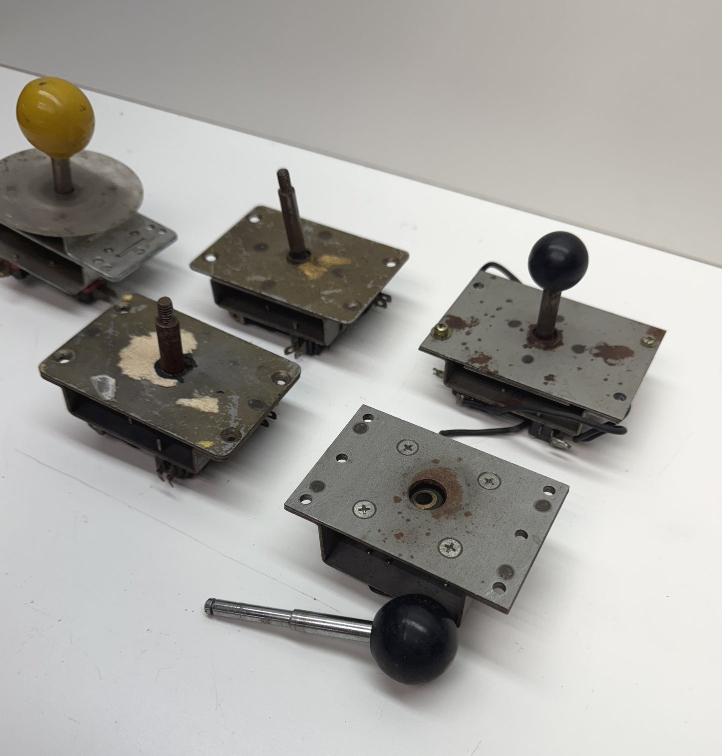 Older Metal Microswitch Joystick Parts Lot