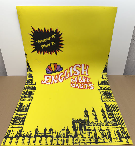 English Mark Darts "Super 6" Front Art (NOS)