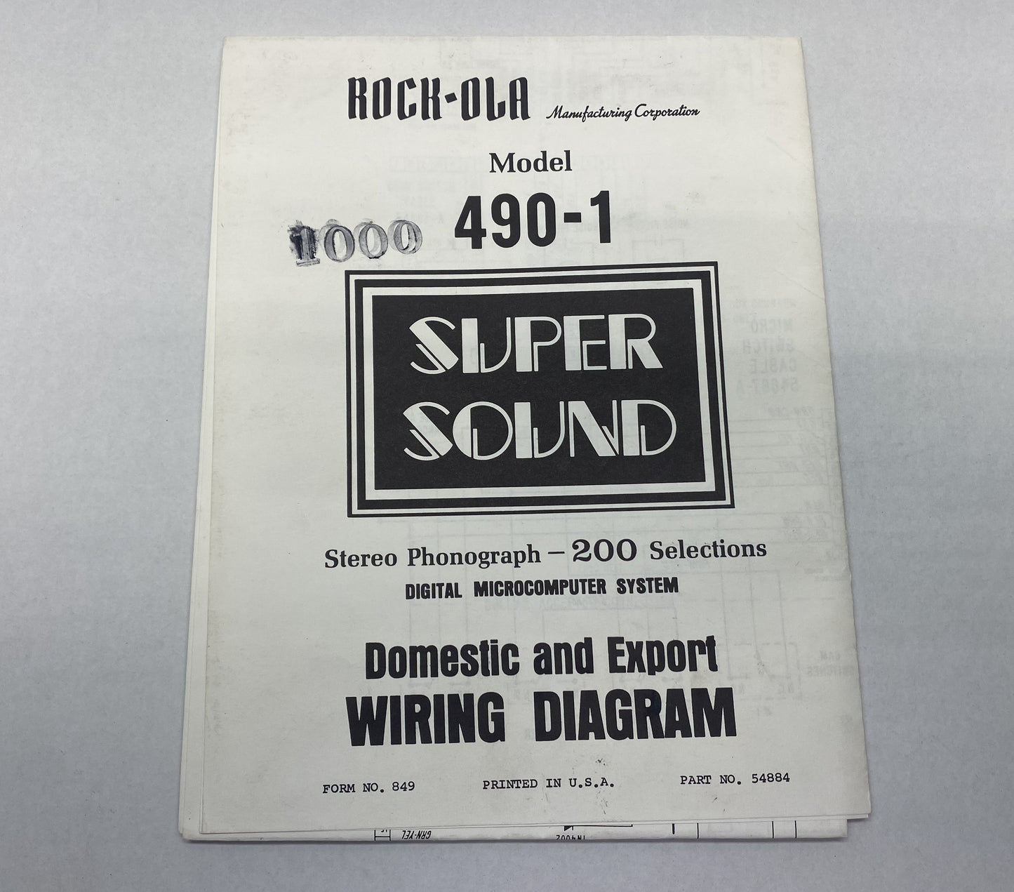 Rock-Ola 490-1 Wiring Diagram