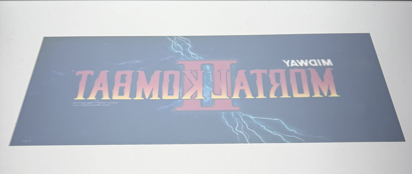 Mortal Kombat II Marquee, (NOS)