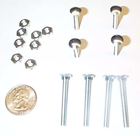 #8-32 x 1-1/2" Silver Carriage Bolt (10 pack)