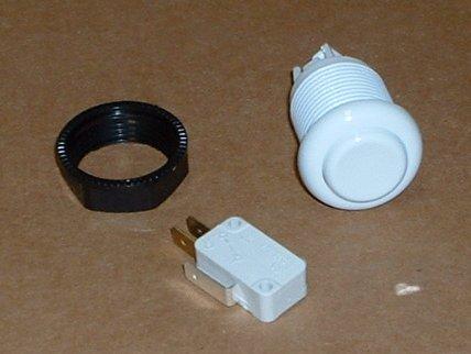 Micro Button White White Microswitch Button – QuarterArcade.com