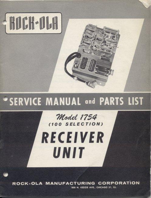 Rock-Ola 1754 Receiver Unit Service Manual