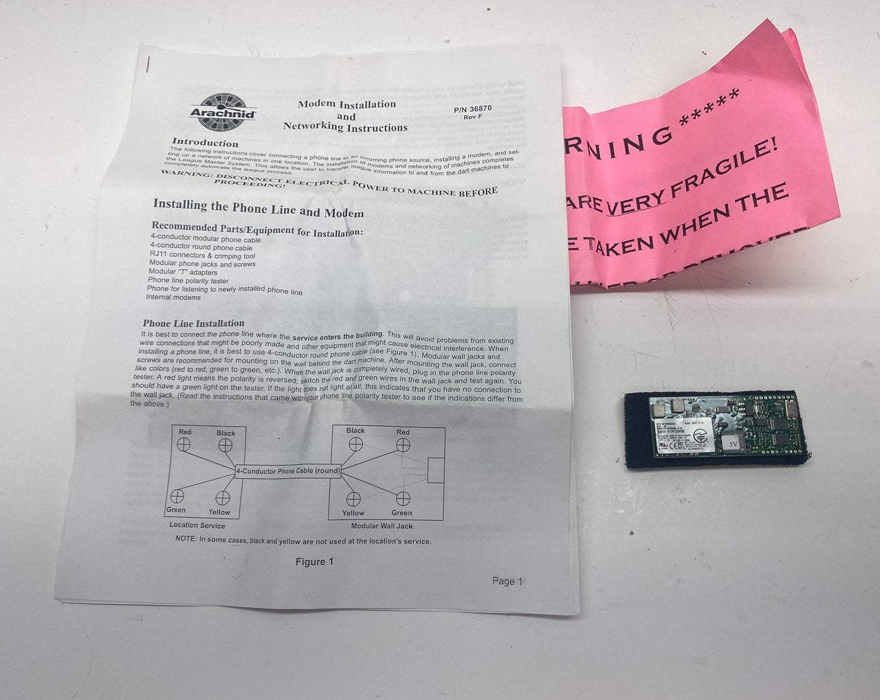 Arachnid Network Modem Kit – QuarterArcade.com