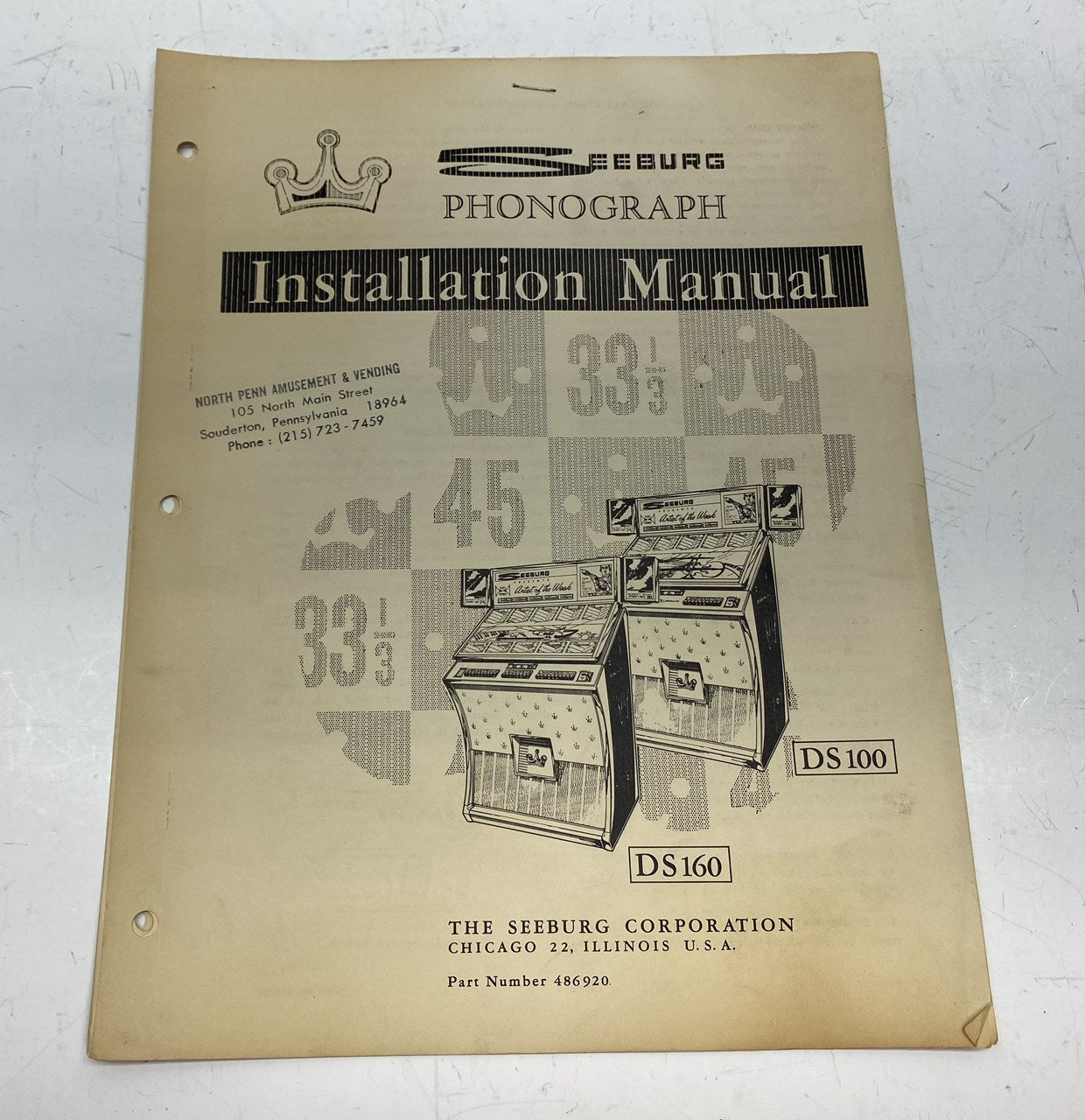 Seeburg DS100 and DS160 Installation Manual