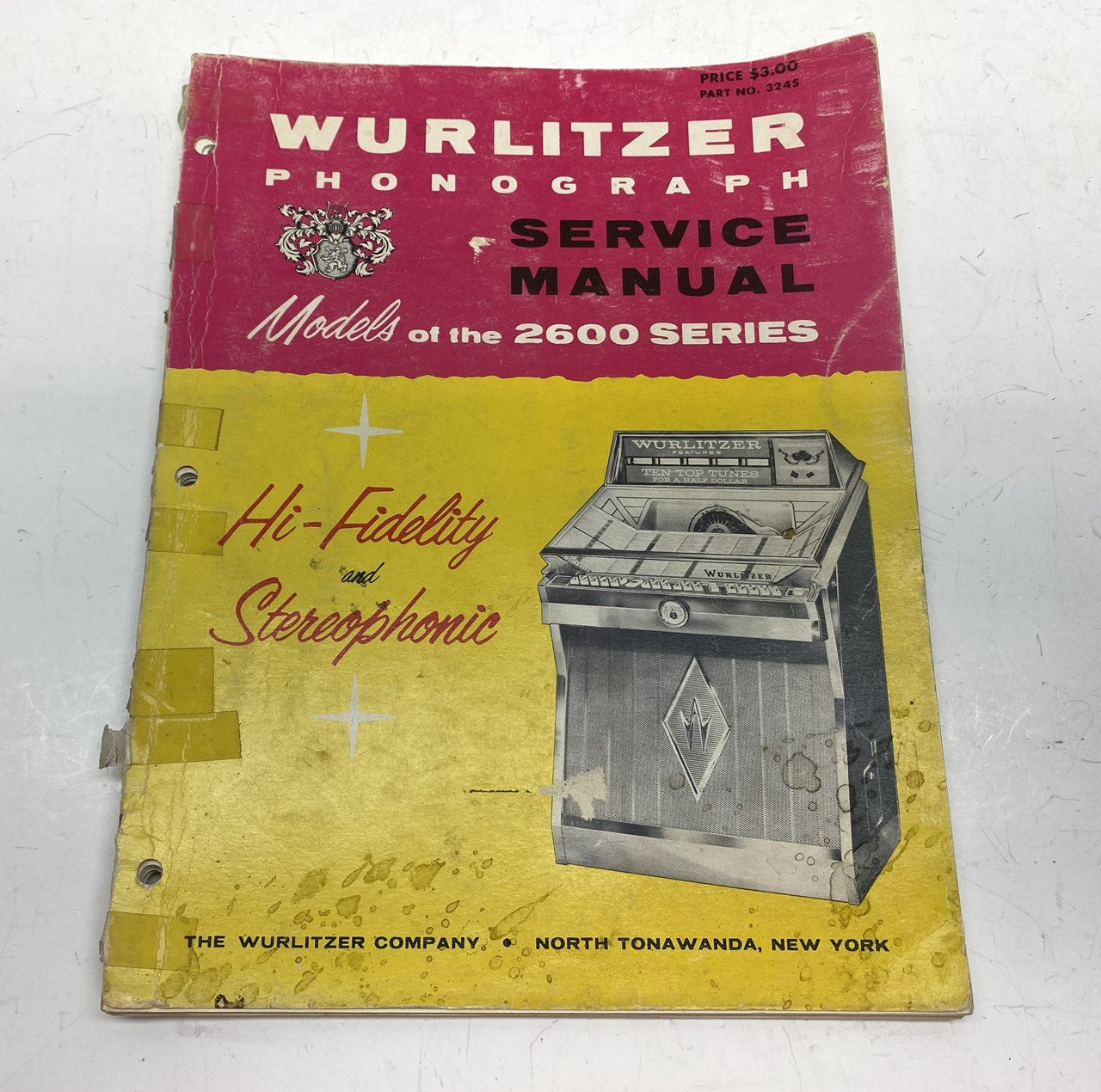 Wurlitzer 2600 Series Service Manual