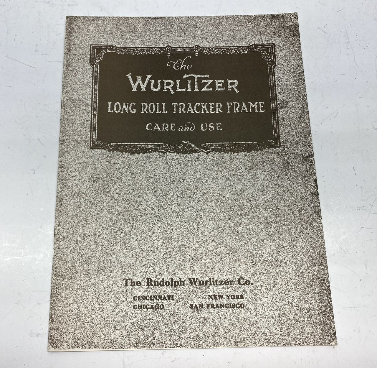 Wurlitzer Long Roll Tracker Frame Manual