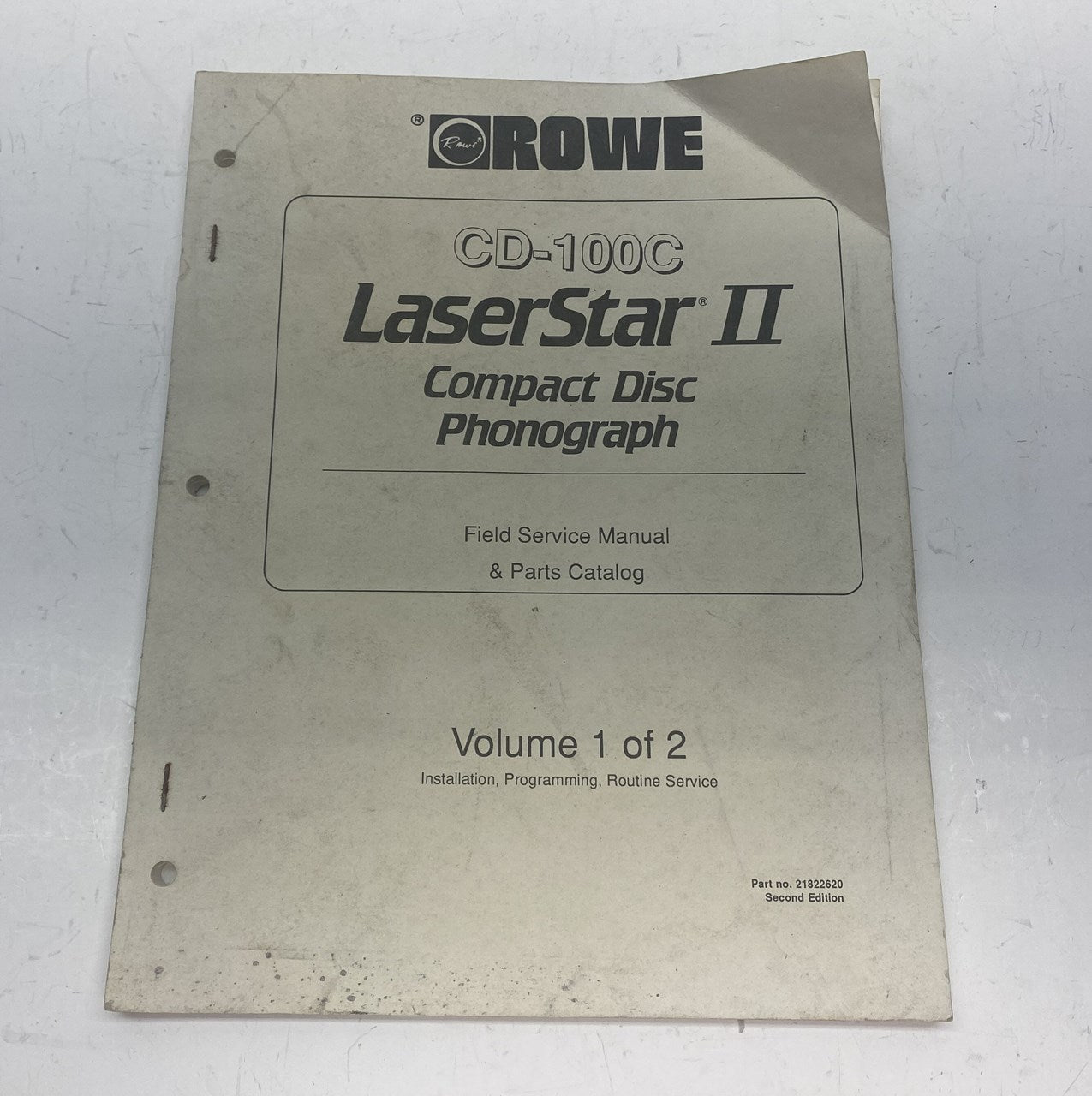 Rowe CD-100C LaserStar II Manual 1 of 2