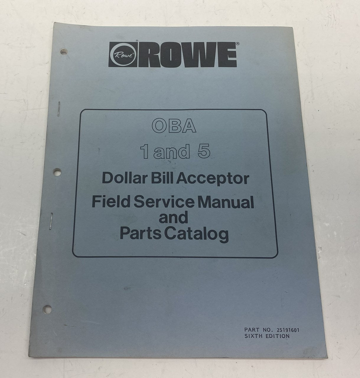 Rowe OBA 1 and 5 Dollar Bill Acceptor