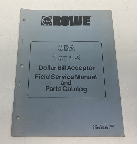 Rowe OBA 1 and 5 Dollar Bill Acceptor