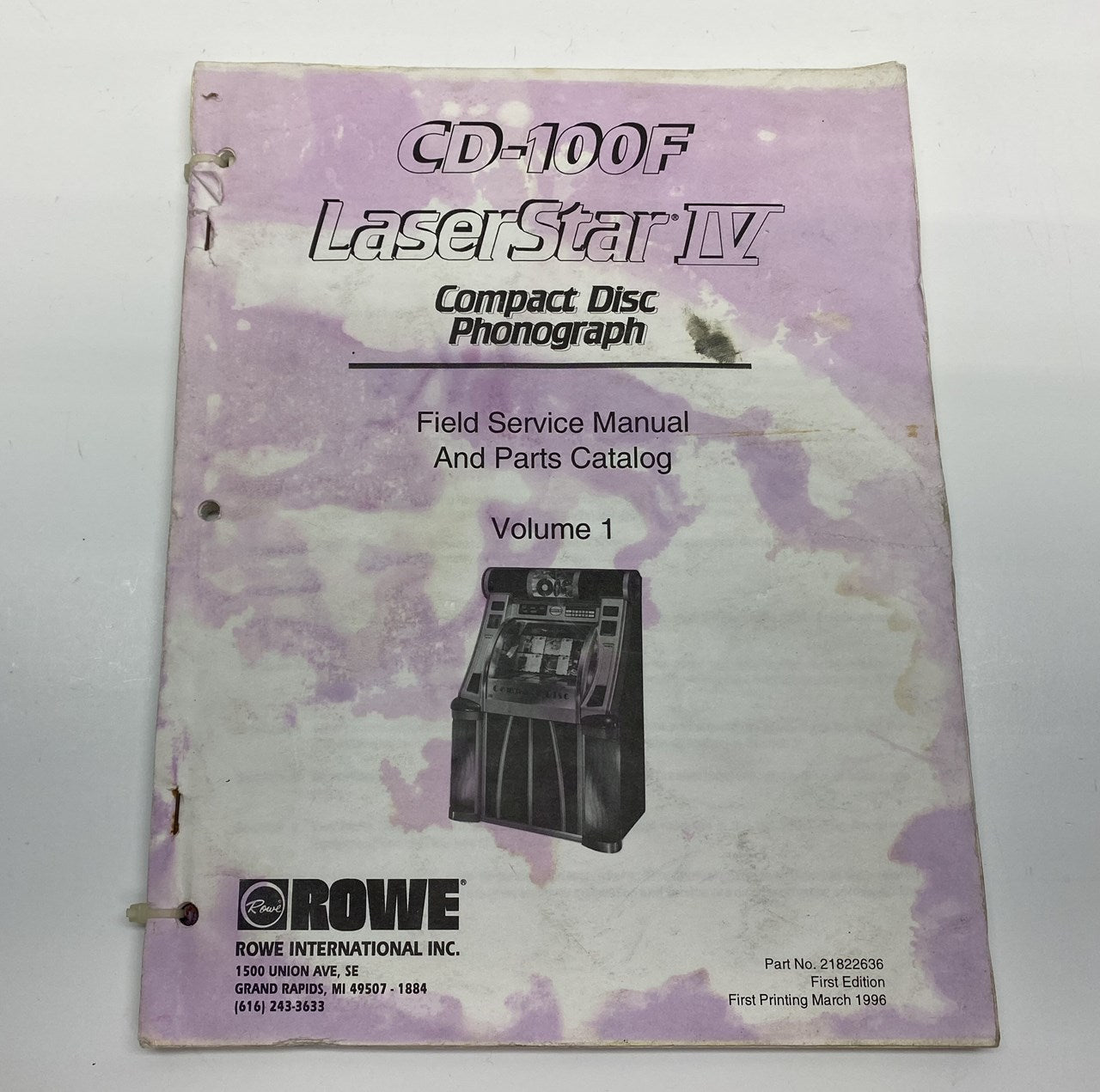 Rowe CD-100F LaserStar IV Manual 1 of 2