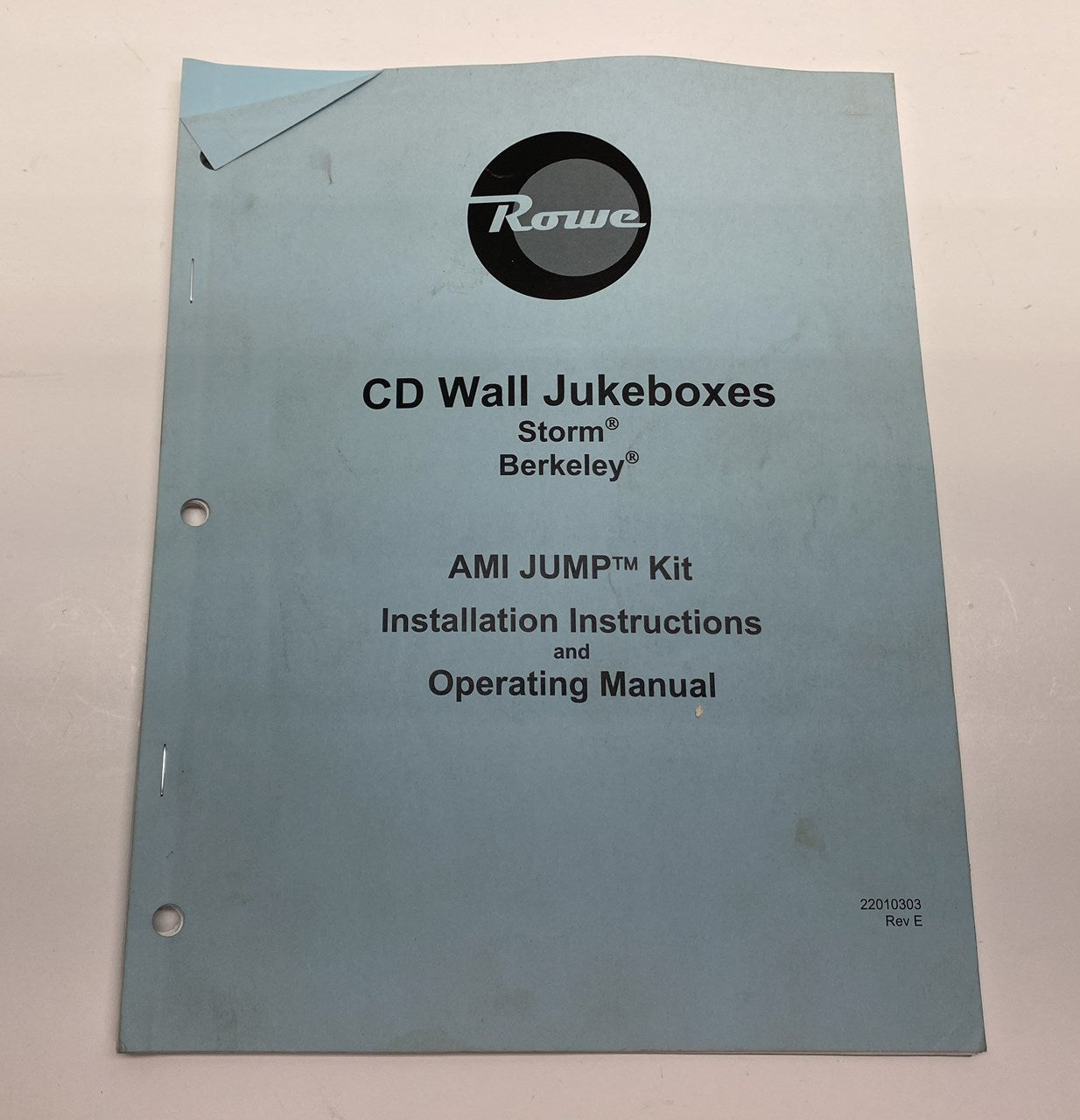 Rowe CD Wall Jukeboxes AMI Jump Kit Manual