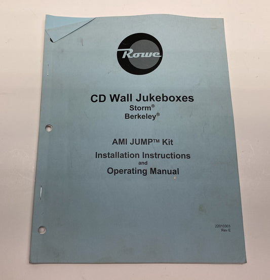 Rowe CD Wall Jukeboxes AMI Jump Kit Manual