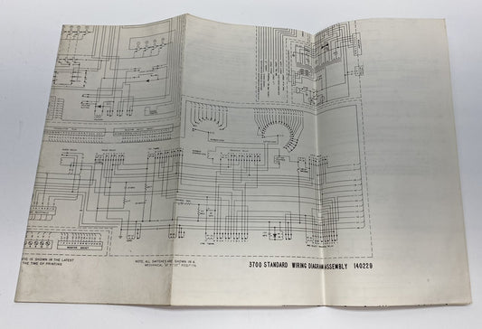 Wurlitzer 3700 Standard Wiring / Schematic Diagram