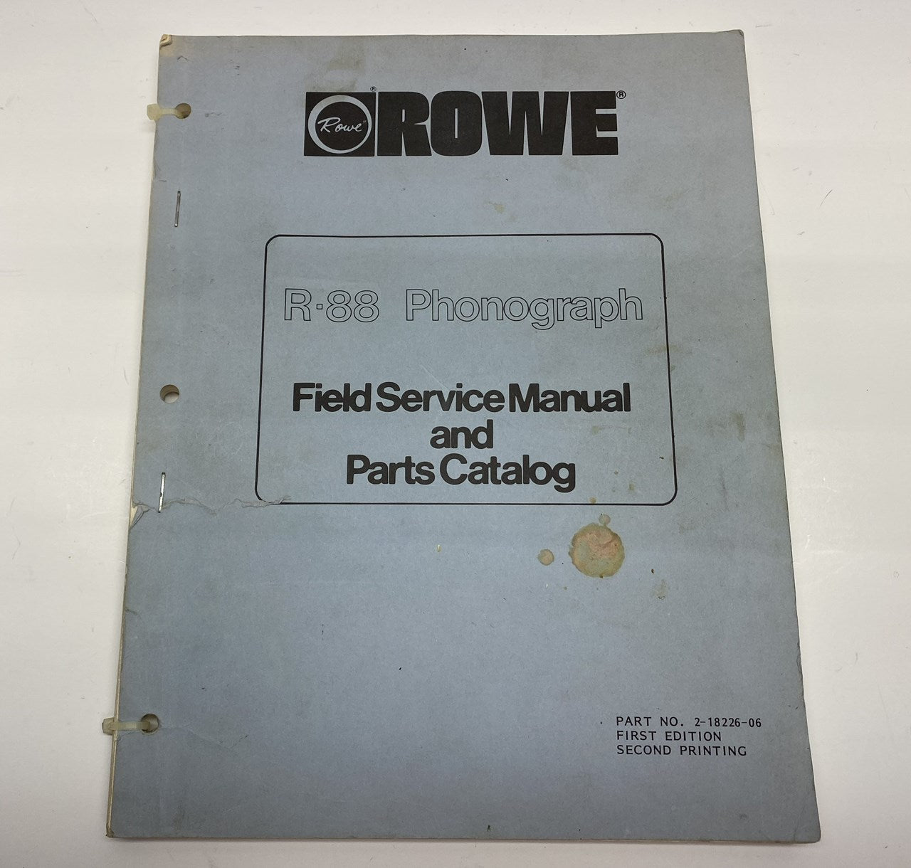 Rowe R-88 Field Service Manual and Parts Catalog