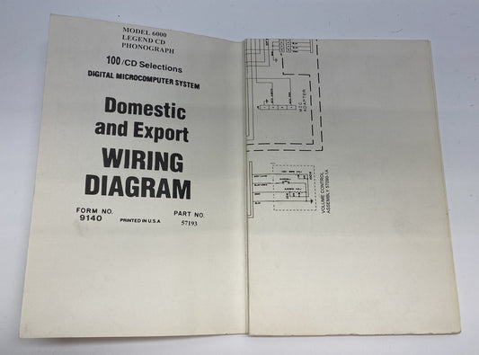 Rock-Ola 6000 Schematics / Wiring Diagram