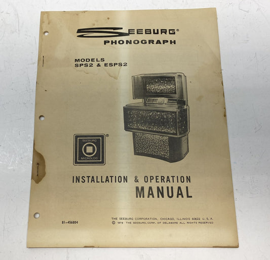 Seeburg SPS2 and ESPS2 Installation and Operation Manual