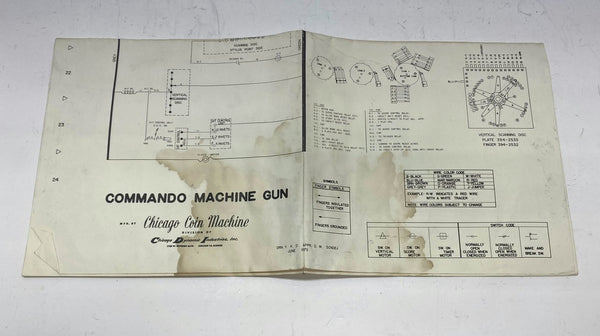 Commando Machine Gun Schematics (Chicago Coin) – QuarterArcade.com