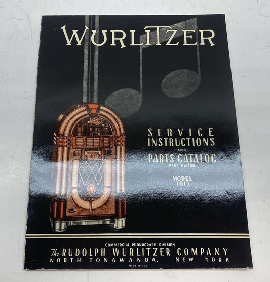 Wurlitzer 1015 Manual (Reprint)