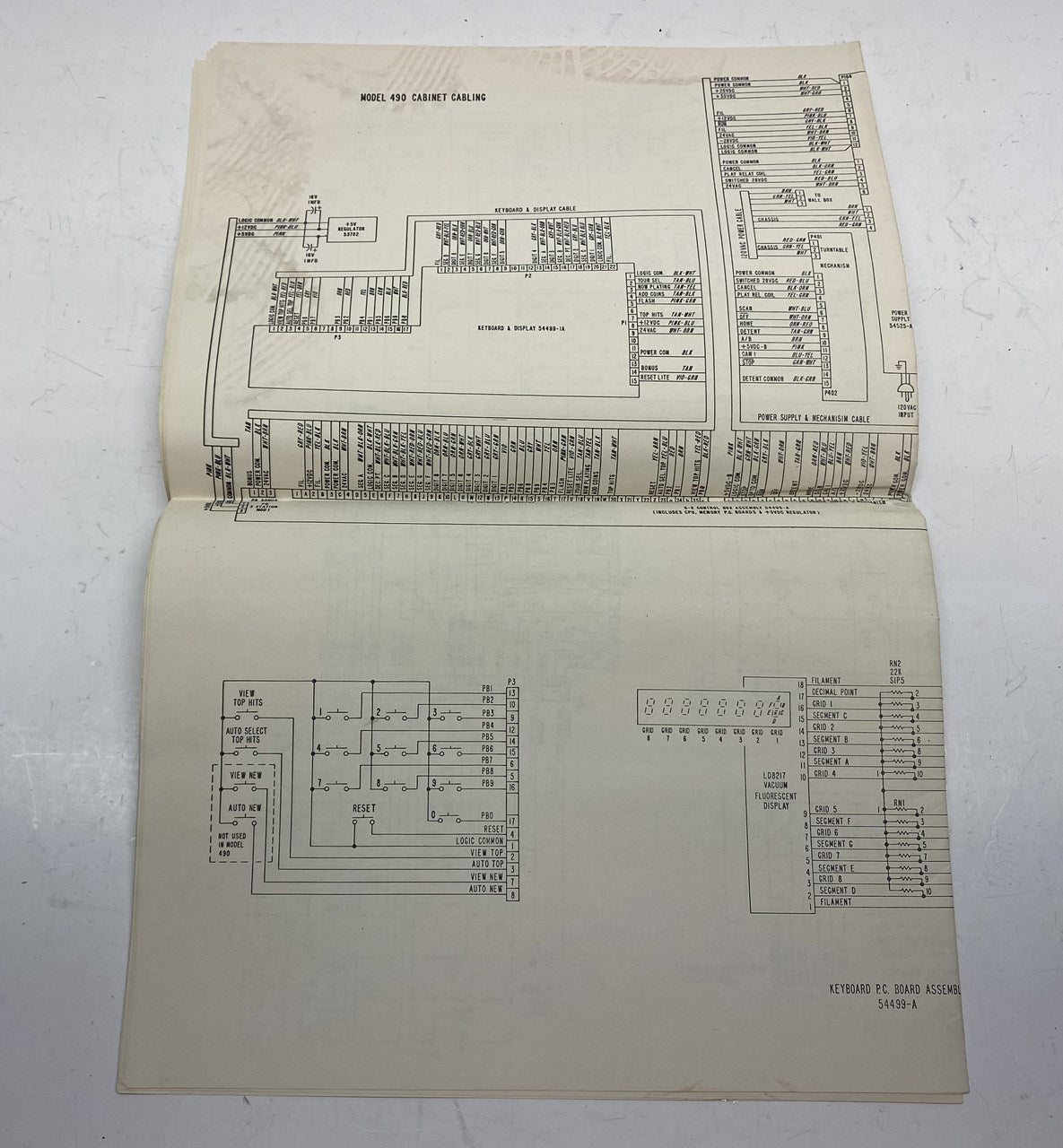 Rock-Ola 490 Schematics / Wiring Diagram