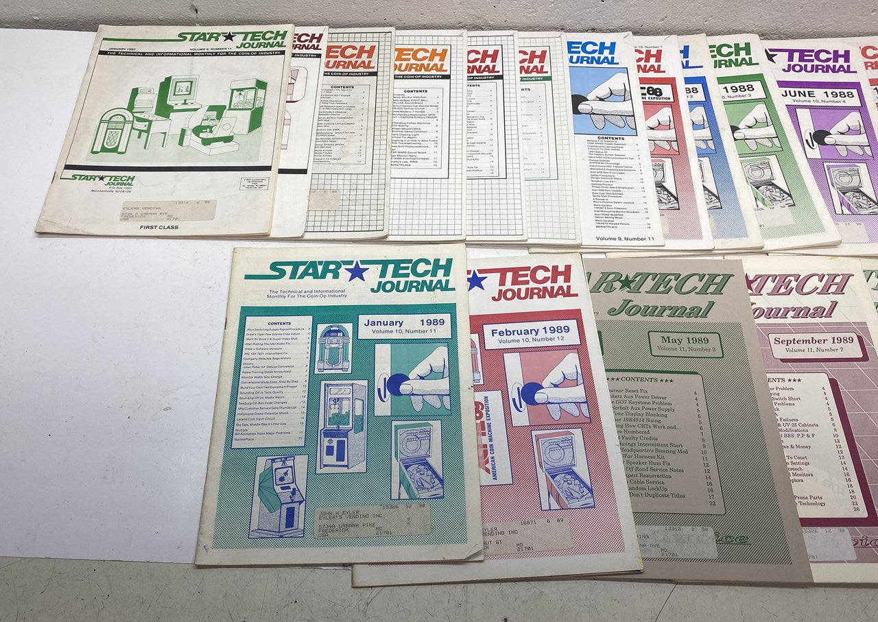 Star Tech Journal, 23 Assorted Issues 1/87 to 12/89