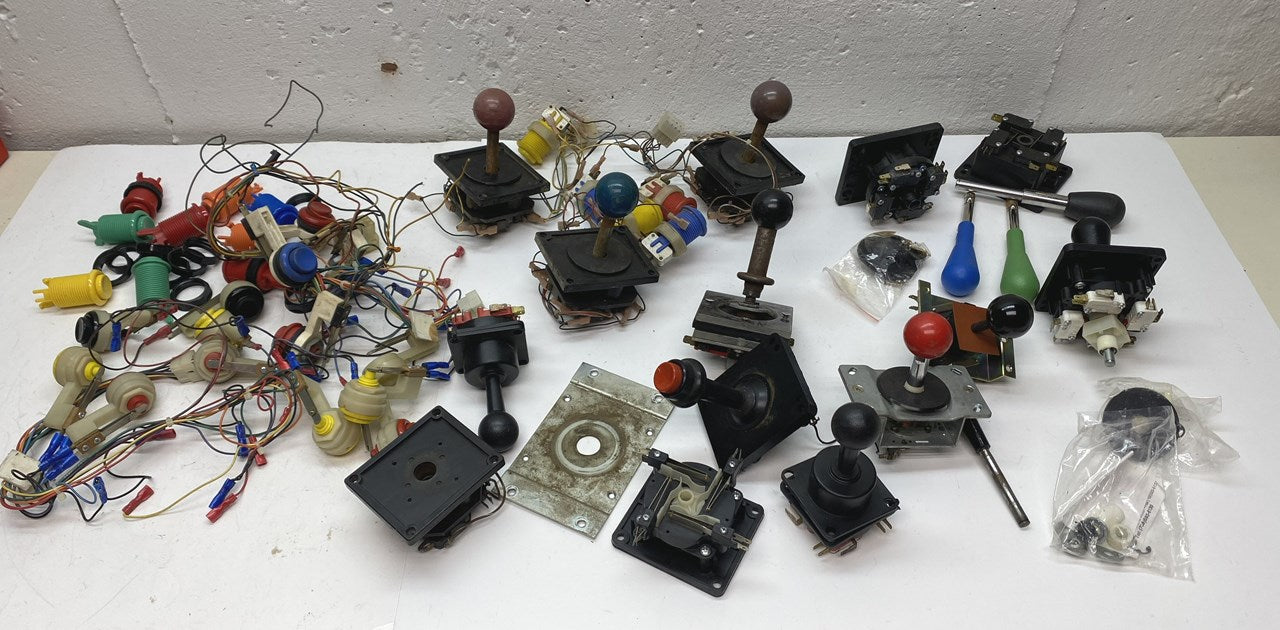 Joystick Lot x 15+ Parts, Buttons, etc.