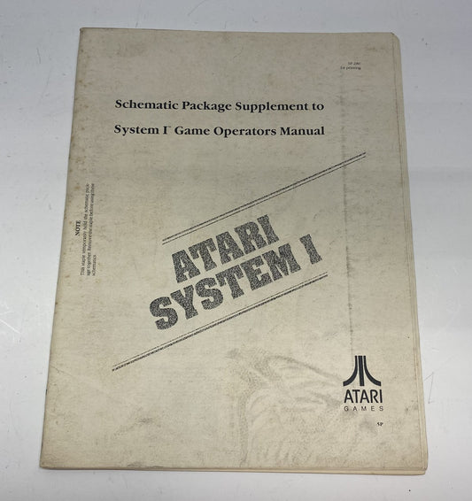 Atari System 1 Schematics