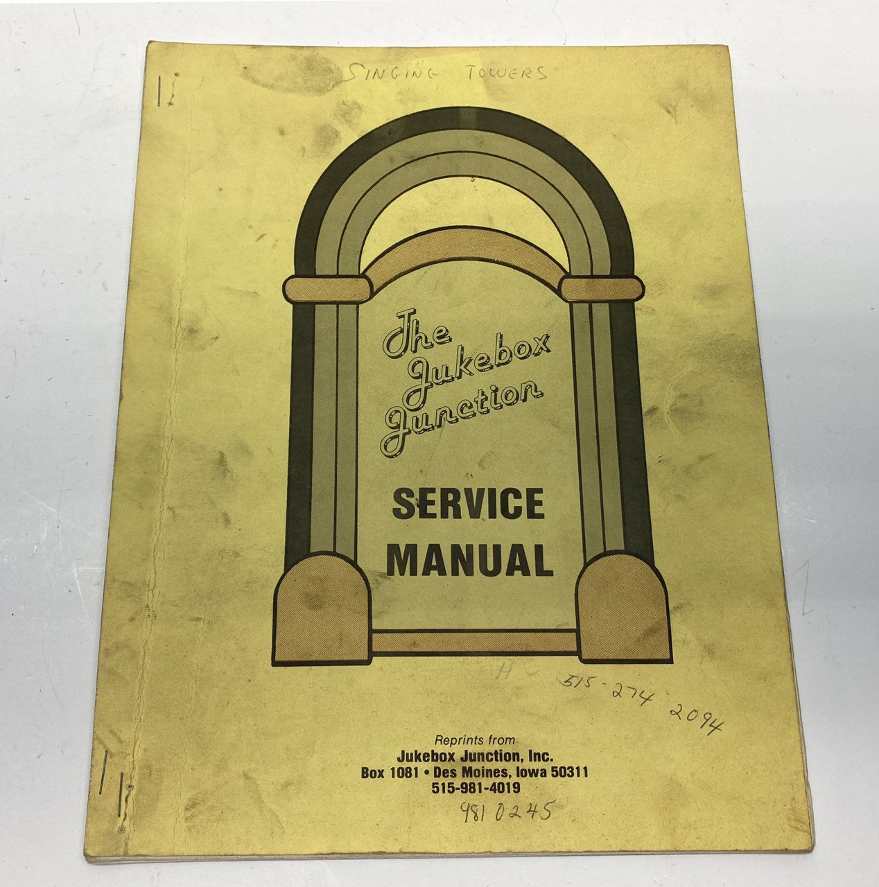 Singing Towers Service Manual (Reprint)