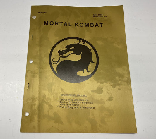 Mortal Kombat Dedicated Operations Manual