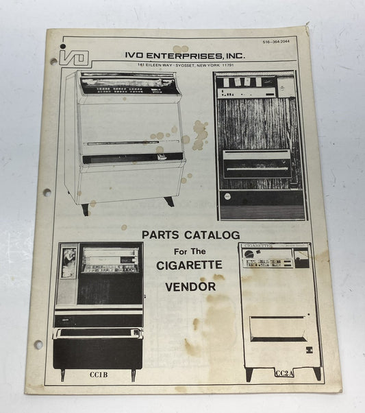 IVO Enterprises Cigarette Vendor Parts Catalog